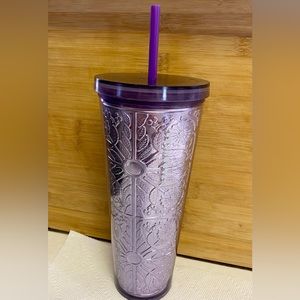 Rare Starbucks 2017 Lavender Embossed Foil Tumbler 24oz
